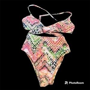 Aerie sexy one piece pastel tie dye swimsuit